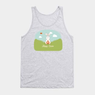 Happy Easter With Bunny and Egg Tank Top